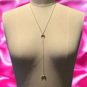 Forever21 Gold Double Crescent Necklace